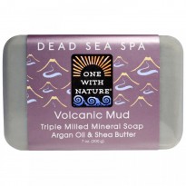 One with Nature, Triple Milled Mineral Soap, Volcanic Mud, 7 oz (200 g)