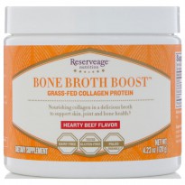 ReserveAge Nutrition, Bone Broth Boost, Grass-Fed Collagen Protein, Hearty Beef Flavor, 4.23 oz (120 g)