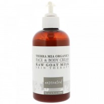 Tierra Mia Organics, Raw Goat Milk Skin Therapy, Face & Body Cream, Unscented, 8 fl oz (226 g)