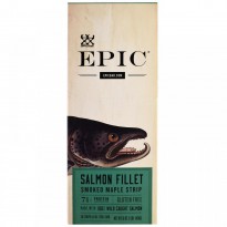Epic Bar, Salmon Fillet Smoked Maple Strip, 20 Strips, 0.8 oz (23 g) Each