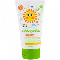 BabyGanics, Pure Mineral Sunscreen Lotion, SPF 30, 4 oz (118 ml)
