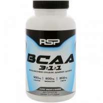 RSP Nutrition, BCAA 3:1:1, 200 Capsules