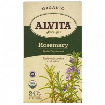 Alvita Teas, Organic, Rosemary Tea, Caffeine Free, 24 Tea Bags, 1.27 oz (36 g)