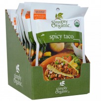 Simply Organic, Spicy Taco Seasoning, 12 Packets, 1.13 oz (32 g) Each